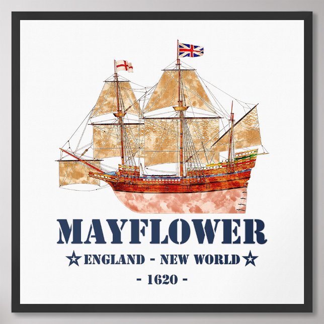 Mayflower Tall Ship - England to New World in 1620 Photo Print (Creator Uploaded)