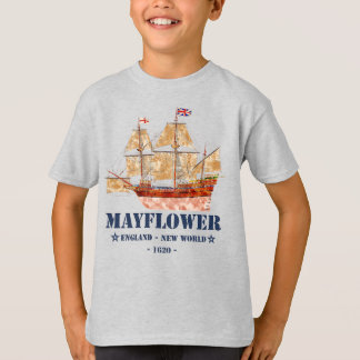 Mayflower Tall Ship - England to New World in 1620 T-Shirt