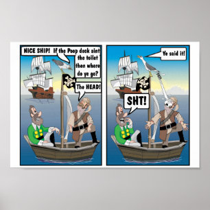 MAYFLOWER'S PIRATES 'ON THE HEAD' POSTER