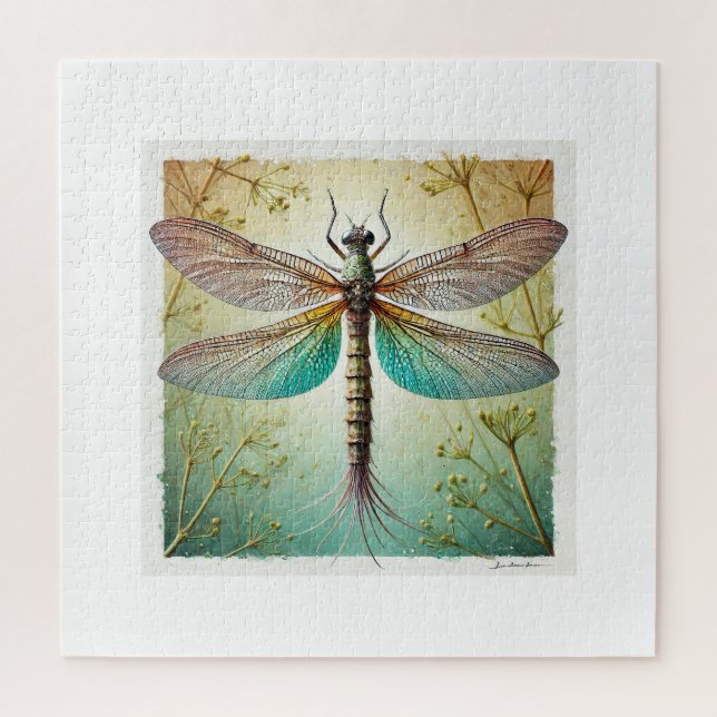 Mayfly in Natural Harmony 100924IREF234 - Watercol Jigsaw Puzzle (Vertical)