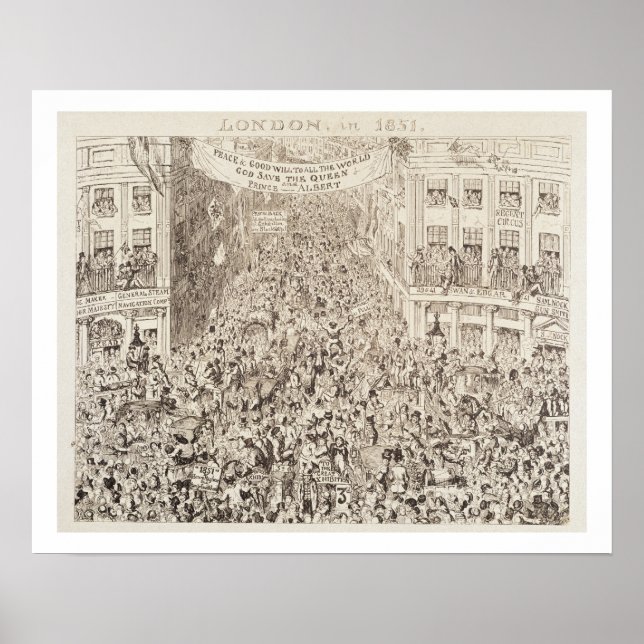 Mayhew's Great Exhibition of 1851: London in 1851, Poster (Front)