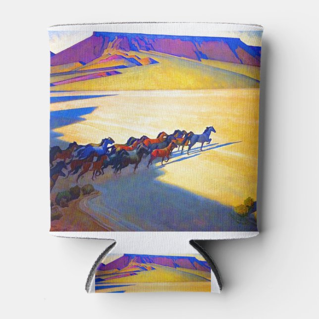 Maynard Dixon Wild Horses Can Cooler (Front)