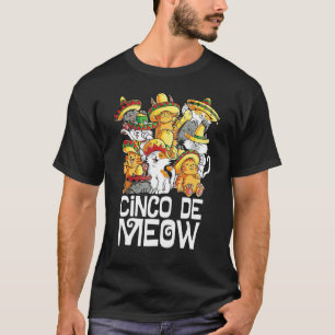 Mayo Cat Sombrero Mexican Taco Cinco De Mayo Cinco T-Shirt