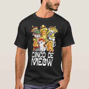 Mayo Cat Sombrero Mexican Taco Cinco De Mayo Cinco T-Shirt