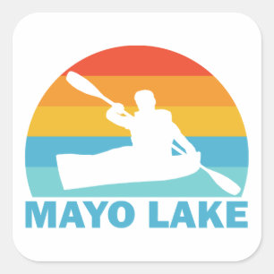 Mayo Lake North Carolina Kayak Square Sticker