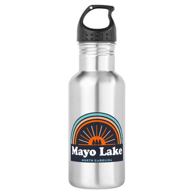 Mayo Lake North Carolina Rainbow 532 Ml Water Bottle (Front)