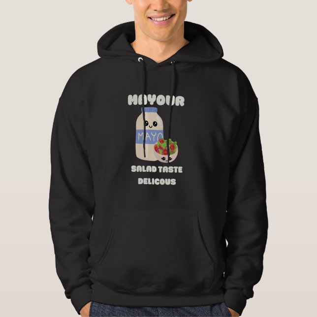 mayo mayonaise mayonnaise cute kawaii mayo salad f hoodie (Front)