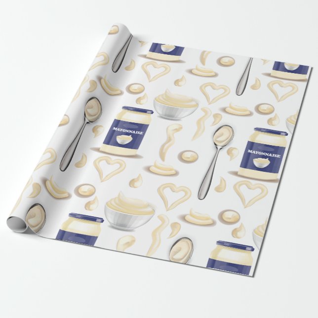 mayo mayonnaise condiment creamy spread sauce  wrapping paper (Unrolled)