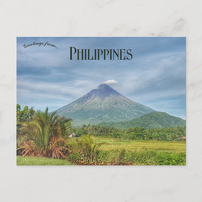 Mayon Volcano Albay Philippines Postcard (Front)