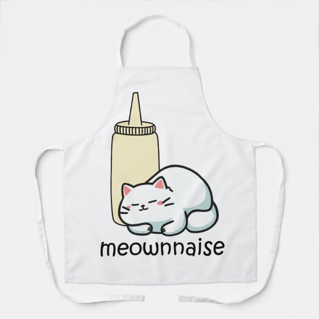 mayonnaise cat meownnaise apron (Front)