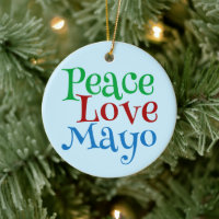Mayonnaise Peace Love Mayo Funny Blue