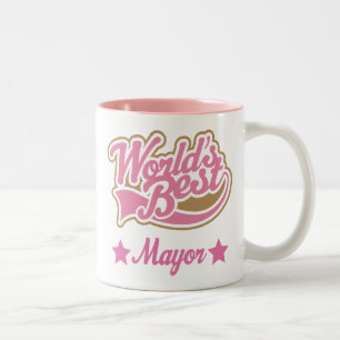 Mayor Gift (Worlds Best) Two-Tone Coffee Mug