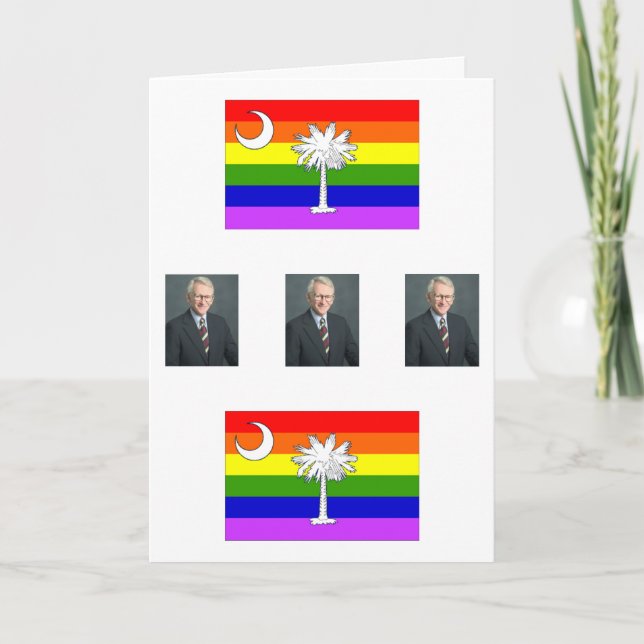 mayor, mayor, mayor, SC Rainbow Flag, SC Rainbo... Holiday Card (Front)