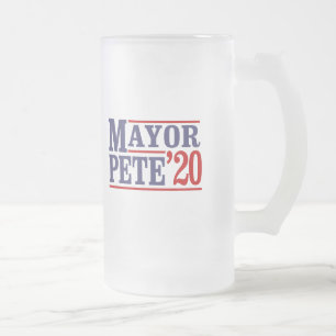 MAYOR PETE '20 FROSTED GLASS BEER MUG