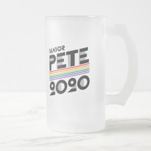 Mayor Pete Pride 2020 Frosted Glass Beer Mug