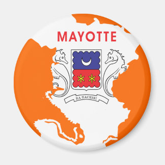 Mayotte flag map magnet