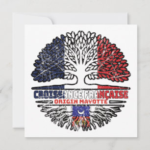 Mayotte Maorais French France Tree Roots Flag Card