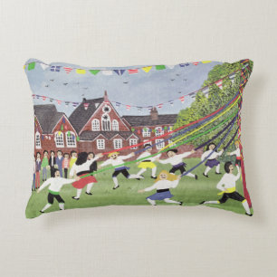 Maypole Dancing 1991 Decorative Cushion
