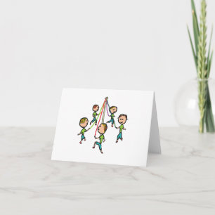 Maypole Dancing Card