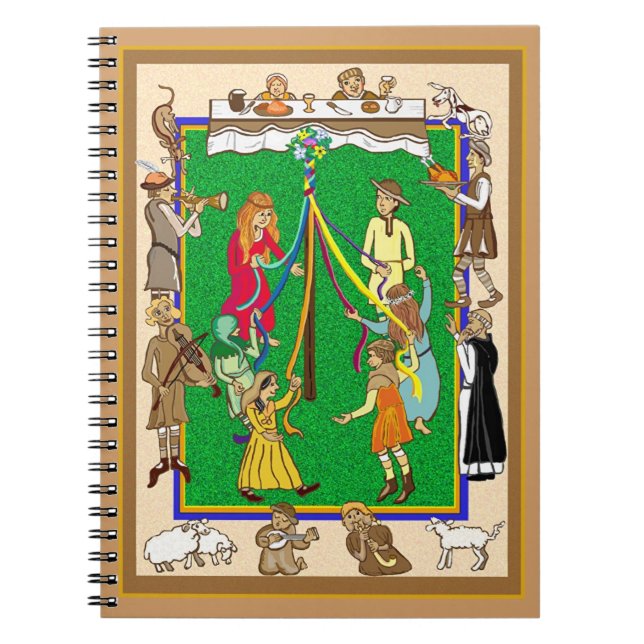 Maypole, mediaeval feast notebook (Front)