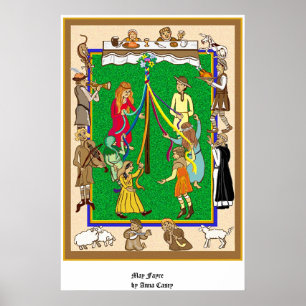 Maypole, Medieval Fayre Poster