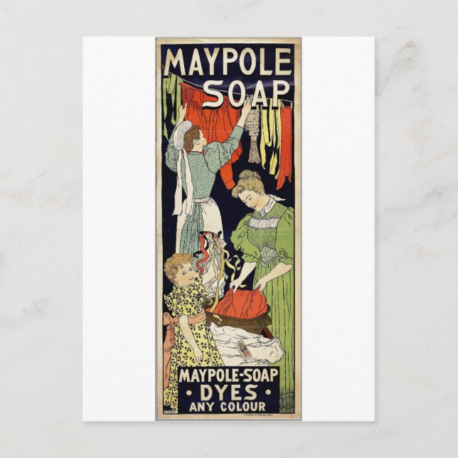 Maypole Soap Dyes Any Colour - Netherlands 1896 Postcard (Front)
