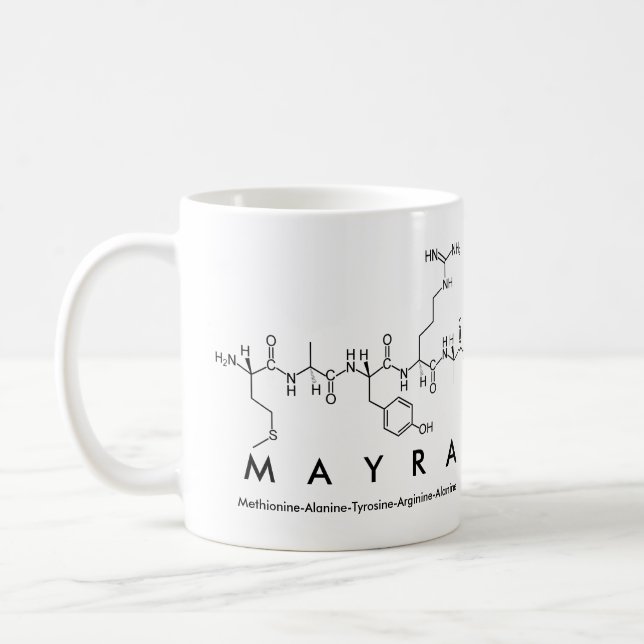 Mayra peptide name mug (Left)