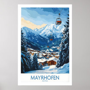 Mayrhofen Ski Poster 1