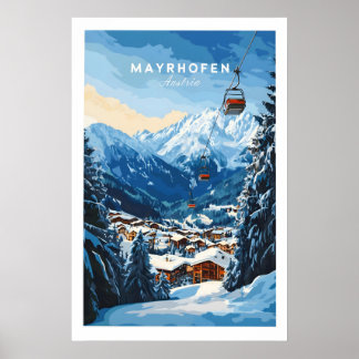 Mayrhofen Ski Print 1