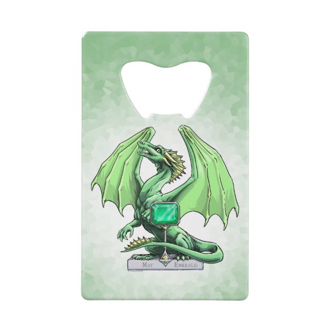 May's Birthstone Dragon: Emerald (Back)