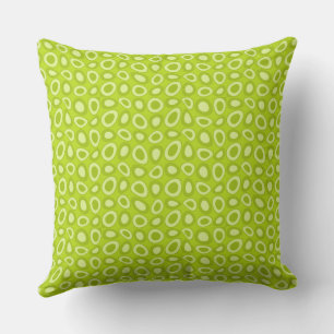 Maz Abstract Teardrops Avocado Pea Green Cushion