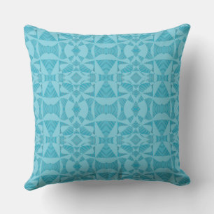 Maz Abstract Zebra Mosaic - Dusty Blue Grey Cushion