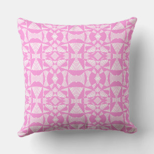 Maz Abstract Zebra Mosaic - Pink White Cushion