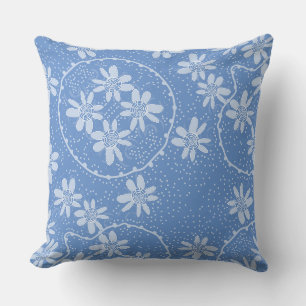 Maz Floral Bubbles Polka Dot Airforce Blue Cushion