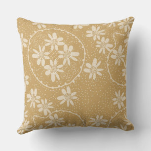 Maz Floral Bubbles Polka Dot Salted Caramel  Cushion