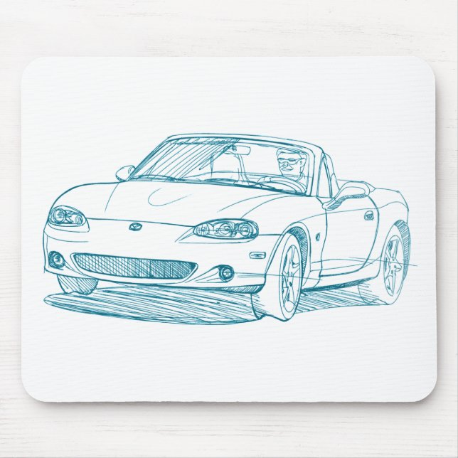 Maz Miata MX5 2nd gen Mouse Mat (Front)