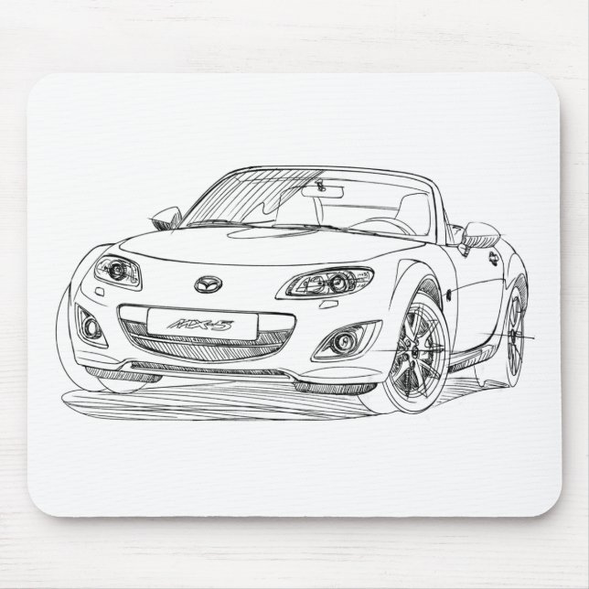 Maz Miata MX5 gen 3 2010 Mouse Mat (Front)