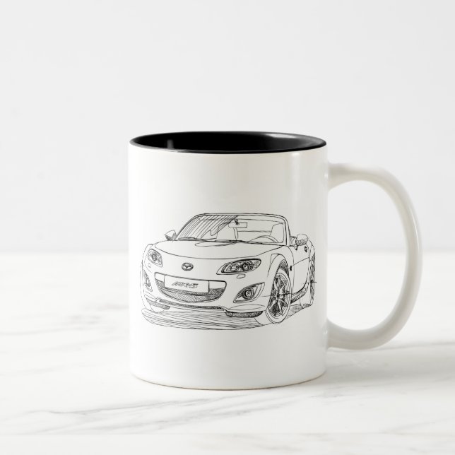 Maz Miata MX5 gen 3 2010 Two-Tone Coffee Mug (Right)