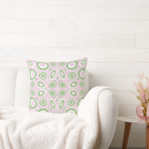 Maz Psychedelic Eggs - Green White Pink Cushion