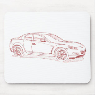 Maz RX8 2003 sketch Mouse Mat