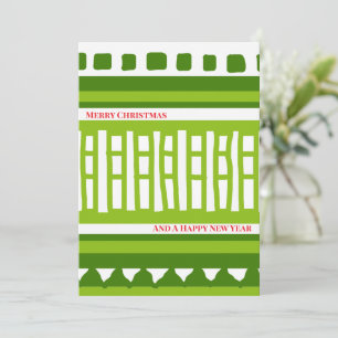 MAZ Striped Ribbed Knitting Pattern 079 Christmas  Holiday Card