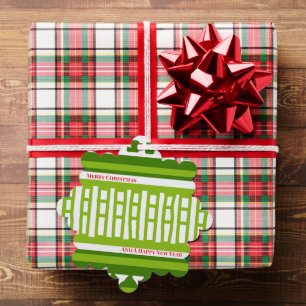 MAZ Striped Ribbed Knitting Pattern 079 Christmas Tree Decoration Card