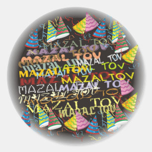 mazal tovs classic round sticker