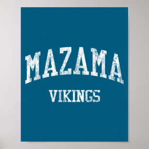 Mazama High School Hs Klamath Falls Or Vintage Srt Poster