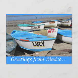 Mazatlan Fishing Boats Postcard