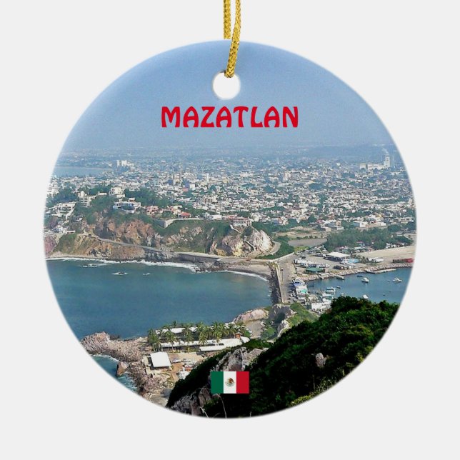 Mazatlan Mexico Custom Christmas Ornament (Front)