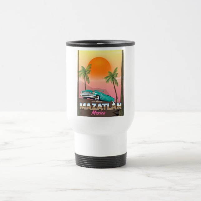 Mazatlán Mexico travel poster Travel Mug (Center)