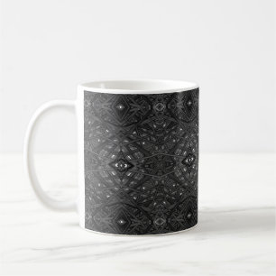 Maze Black Abstract Alcohol Ink Art Coffee Mug