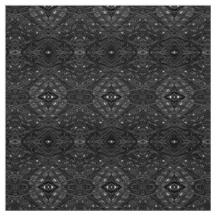 Maze Black Abstract Alcohol Ink Art Fabric