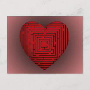 Maze Heart Postcard